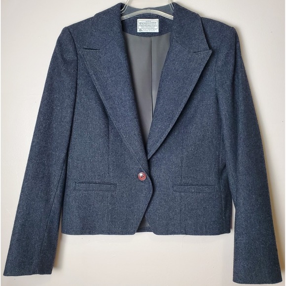 Pendleton Jackets & Blazers - Vintage Miss Pendleton Woolen Mills Pure Virgin Wool Gray Blazer Jacket Women's